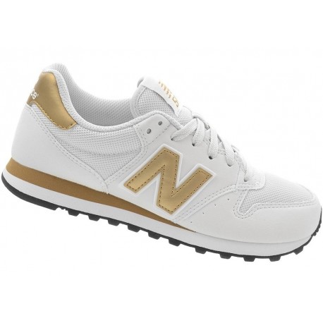 New balance mujer blancas best sale y doradas